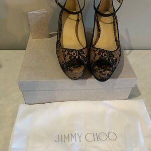 Jimmy Choo Pacific 70 Wedge Heel sz 38